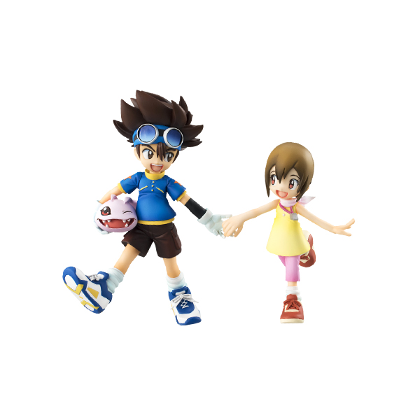 デジモンアドベンチャー　八神太一とヒカリとコロモンとニャロモン 